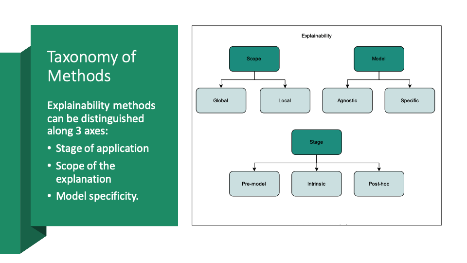 Taxonomy of XAI methods